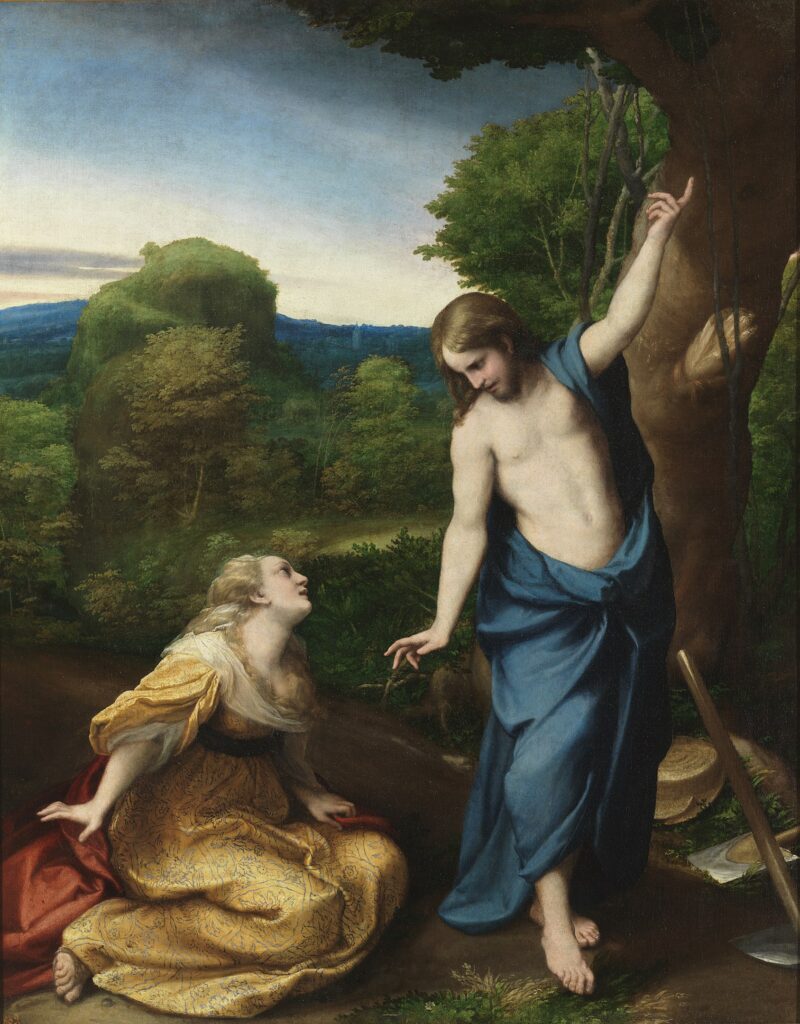 Correggio: Noli me tangere, setkání se vzkříšeným Ježíšem | Zdroj Wikipedie