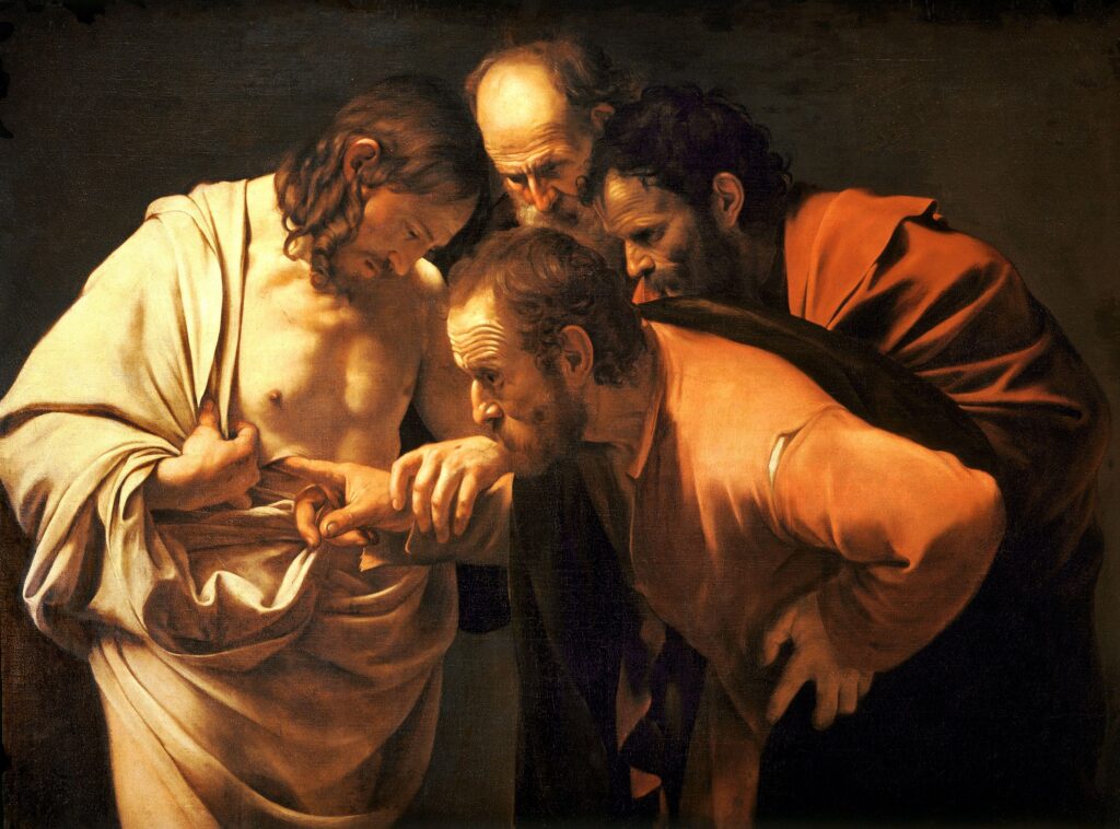 Caravaggio: Nevěřící Tomáš | Zdroj Wikimedia Commons