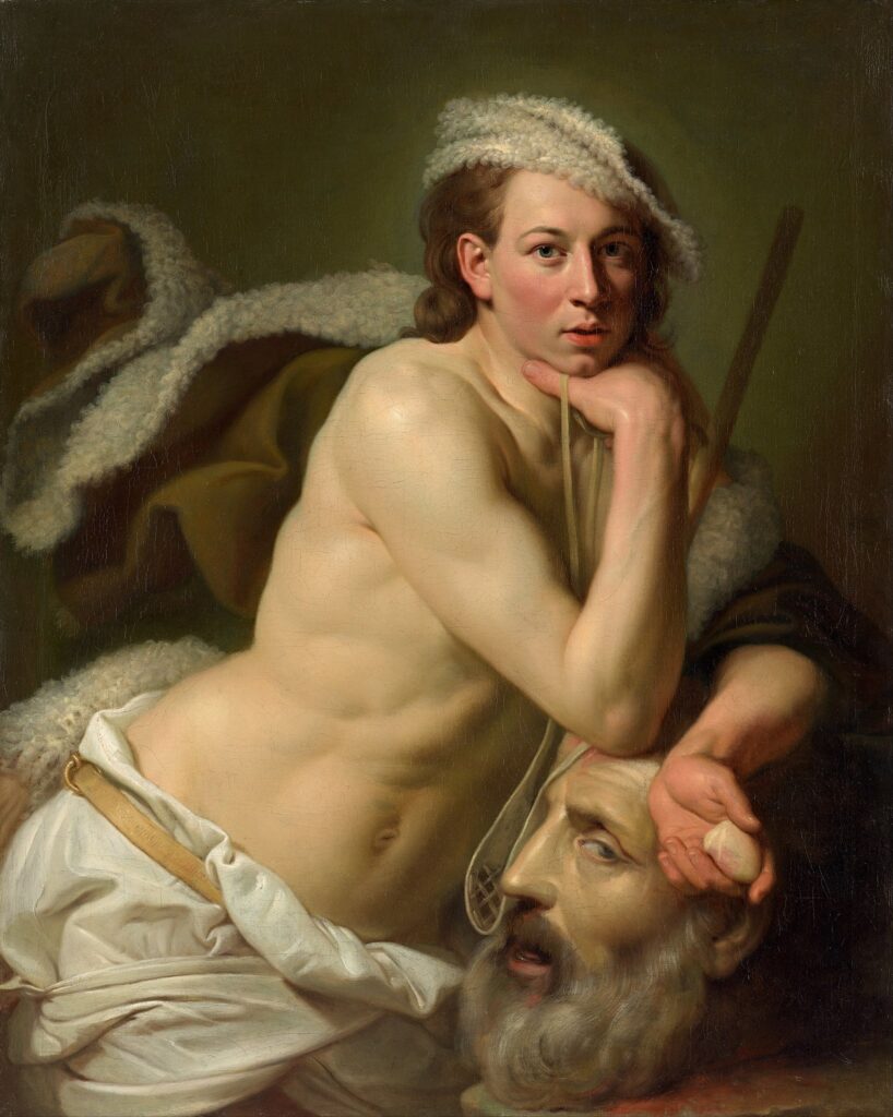 Johan Zoffany: Autoportrét jako David s hlavou Goliáše | Zdroj Wikipedia