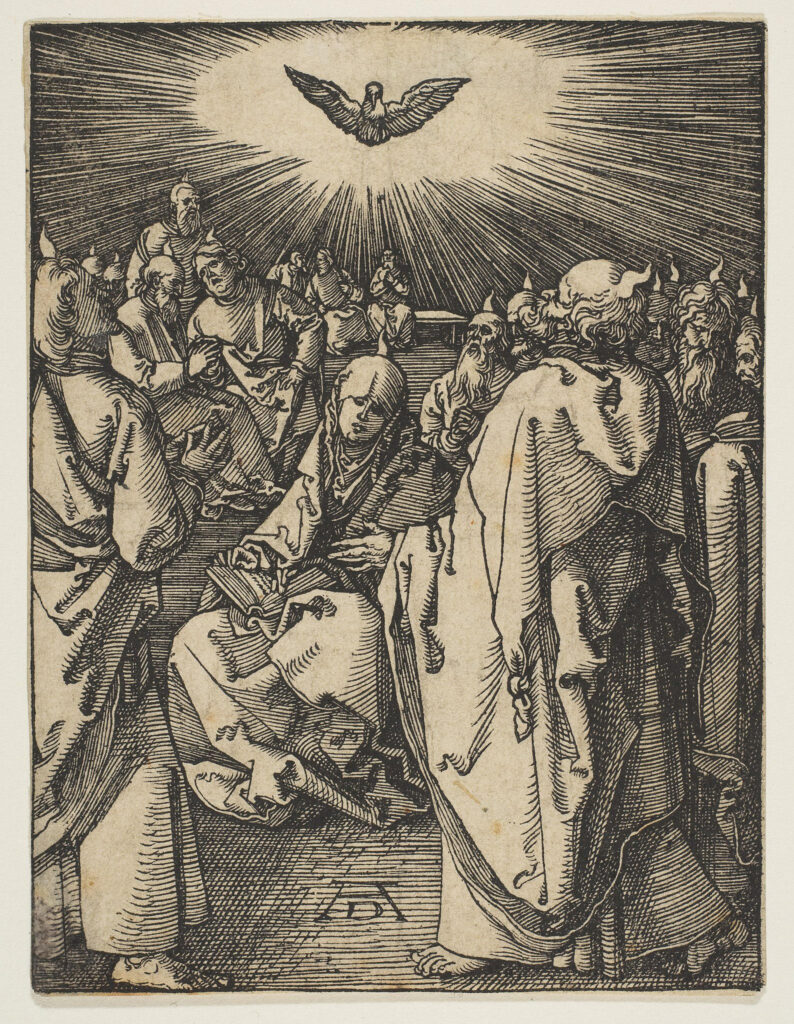 Albrecht Dürer: Sestoupení Ducha svatého | Zdroj Wikimedia Commons