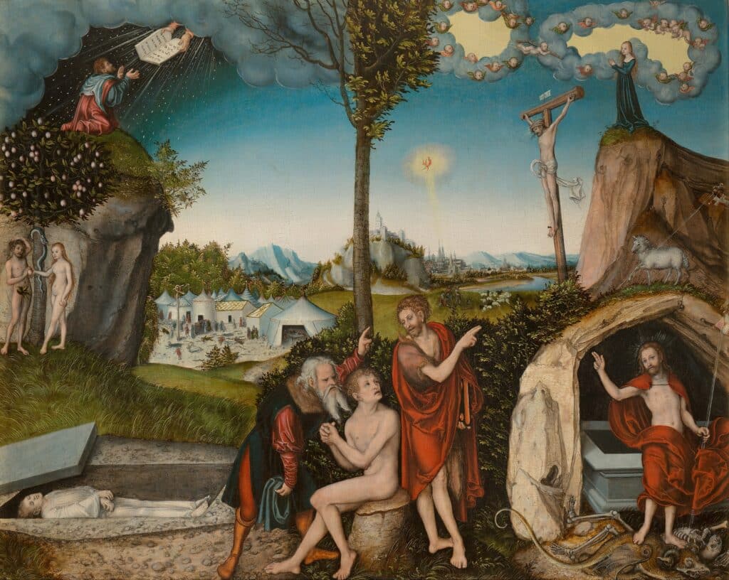 Lucas Cranach the Elder: Zákon a milost / Zatracení a spása | Zdroj Wikimedia Commons