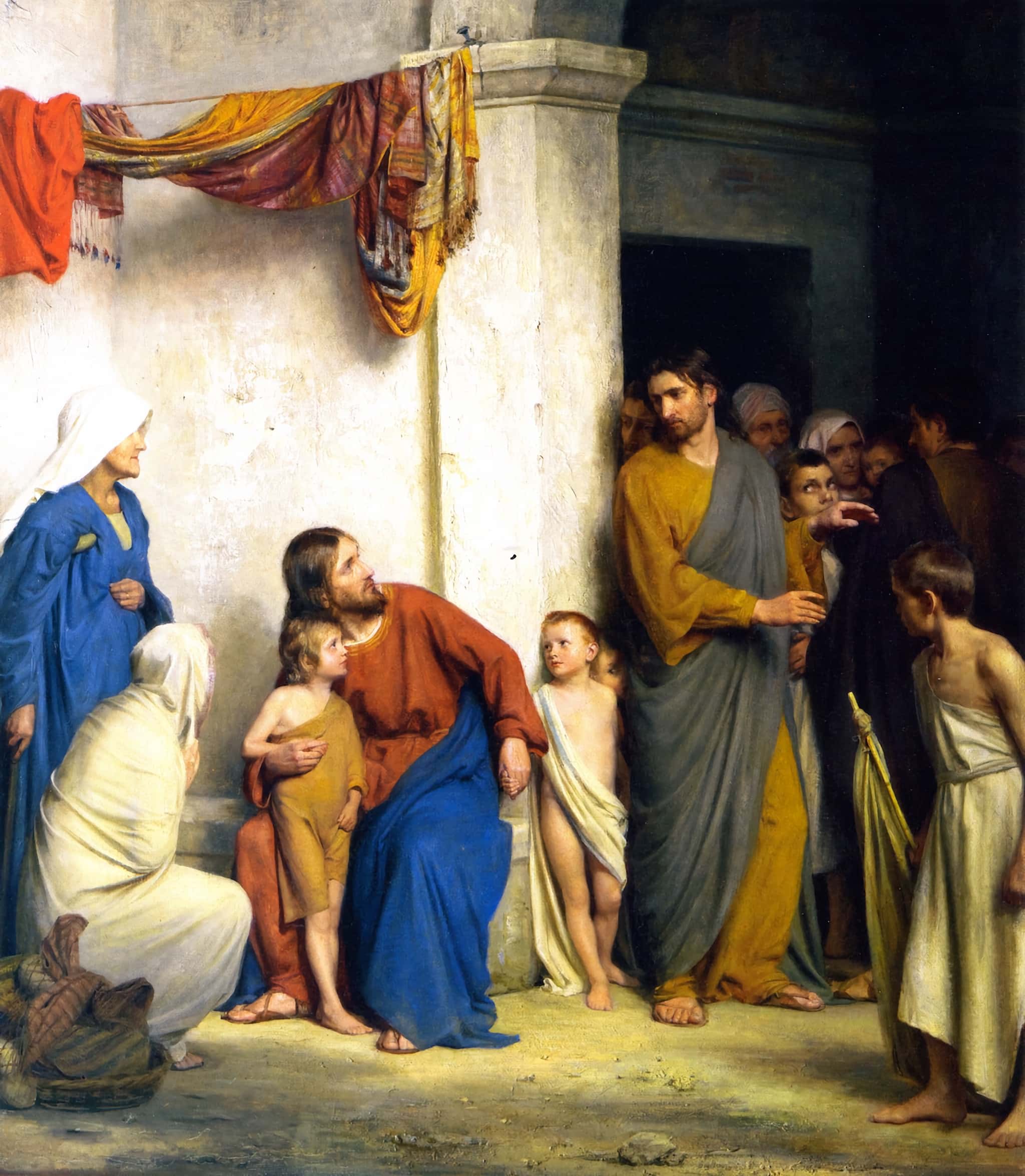 Carl Bloch: Ježíš Kristus s dětmi (cca 1800) | Zdroj Wikimedia Commons