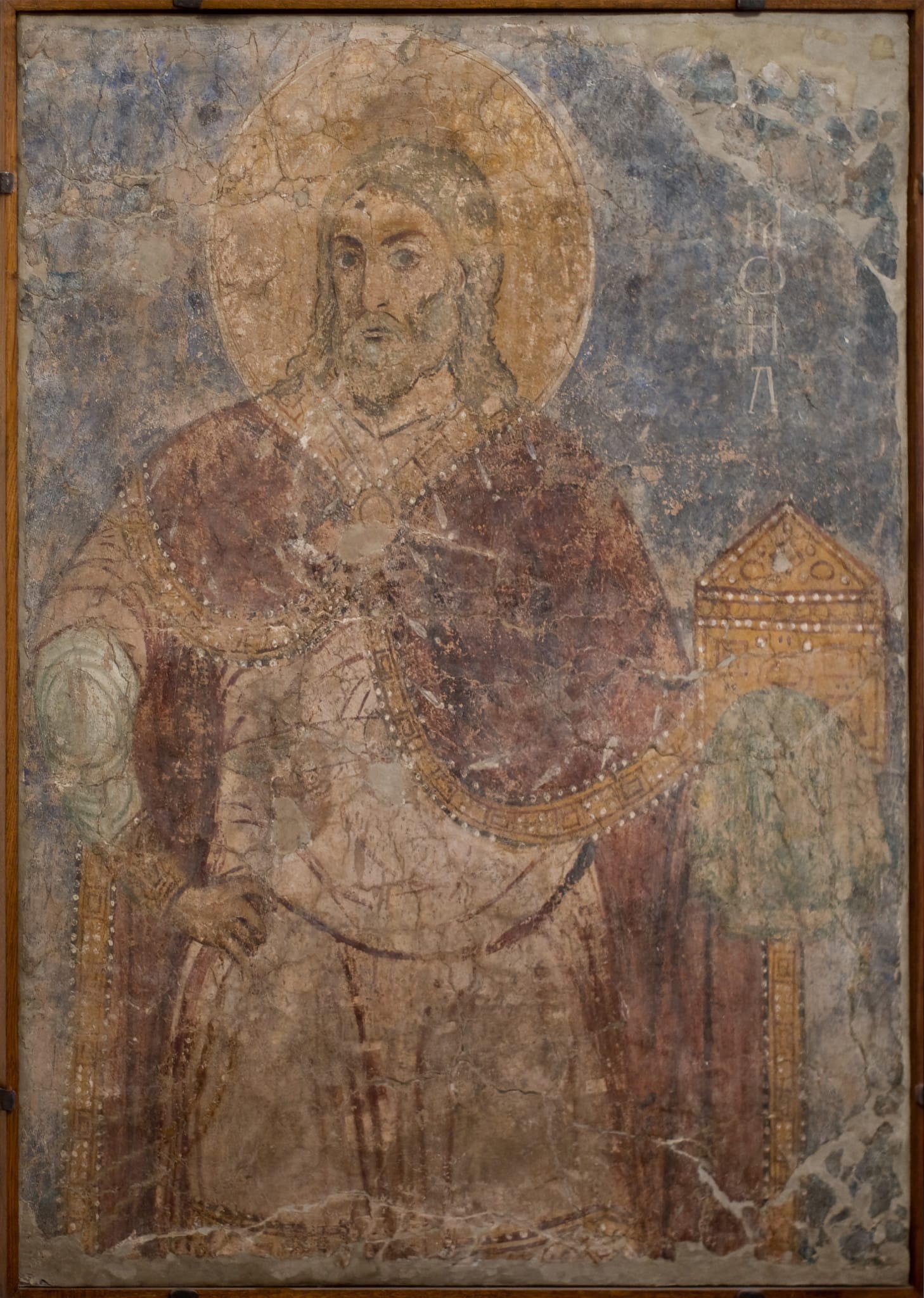 Prorok Samuel | Freska z Michajlovského kláštera v Kyjevě (kolem roku 1112) | Zdroj Wikimedia Commons
